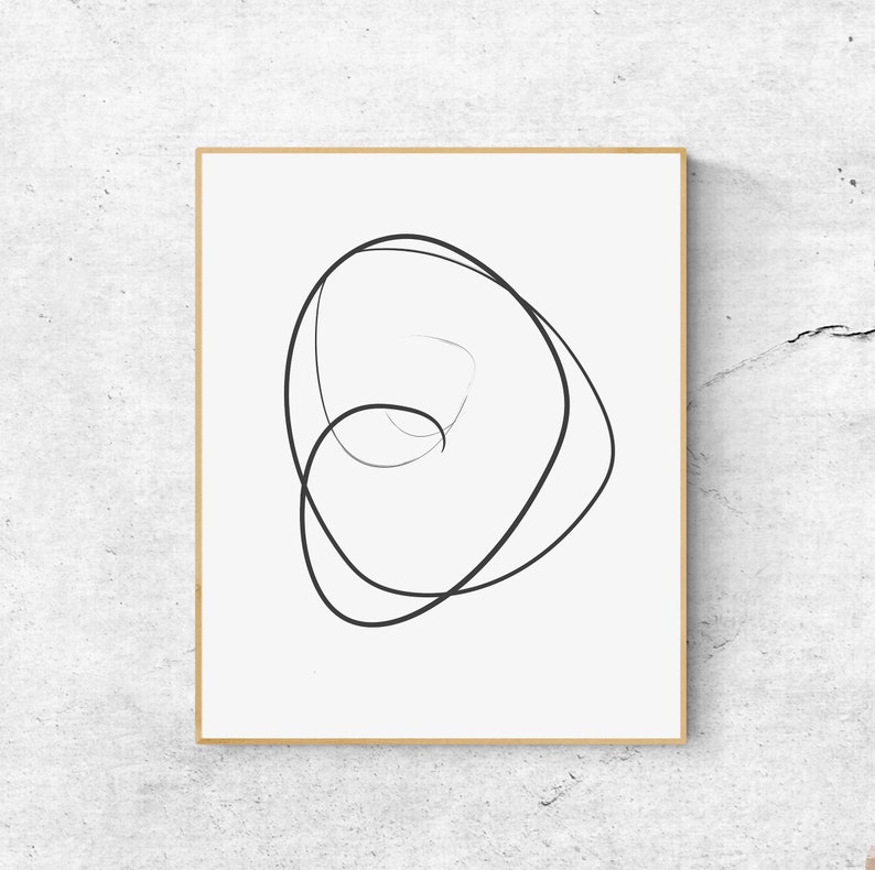 Black and White Minimalist Line Drawing Minimalist Poster | Etsy