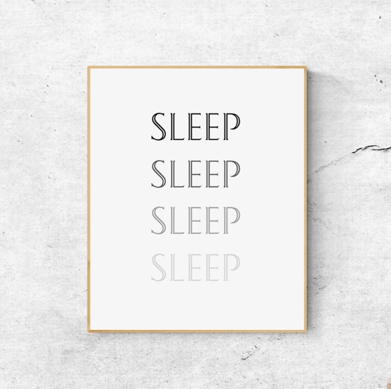 Sleep Print Bedroom Wall Decor Bedroom Wall Art Bedroom Decor Typography Wall Art Print Typography Poster Gifts For Men Gifts For Him