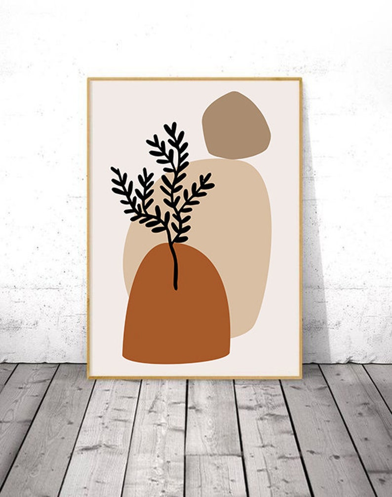 Mid Century Modern Neutral Wall Art Prints Wall Decor Etsy