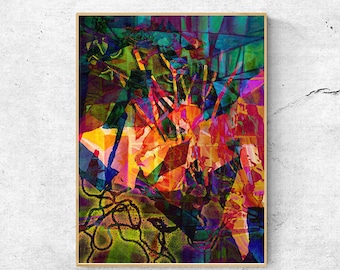 Colorful Abstract Art Print: Modern Wall Decor (Digital Download)