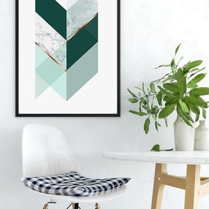 Printable Geometric Wall Art Prints, Abstract Digital Download Art ...