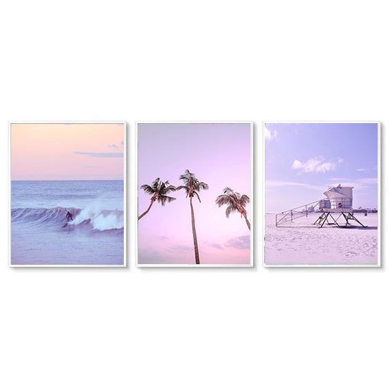 Set Of 3 Beach Print Set Of 3 Prints Wall Art Surf Print Etsy