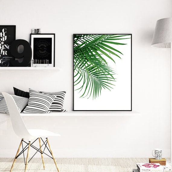 Palm Leaf Print Wall Art Printable Botanical Prints Palm | Etsy