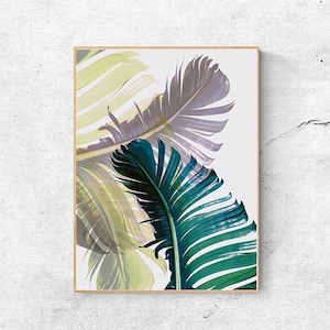 Tropical Leaf Print: Modern Palm & Banana Leaf Art (Digital Download)