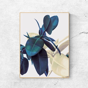 Above Bed Digital Prints Download Wall Art Printable, Tropical Leaves ...