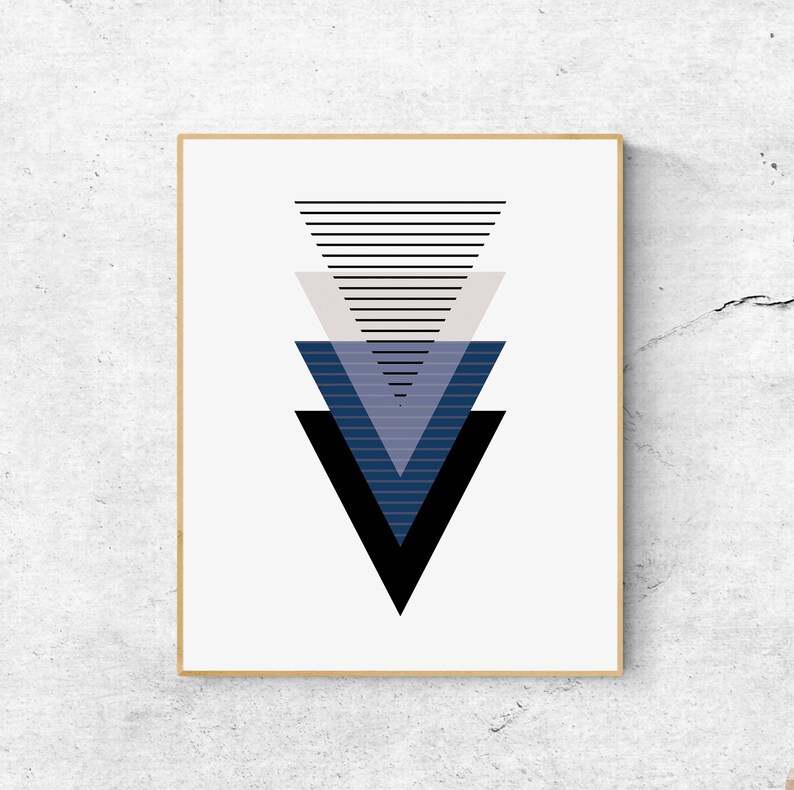 Printable Wall Art Navy Blue Wall Art Scandinavian Print Etsy