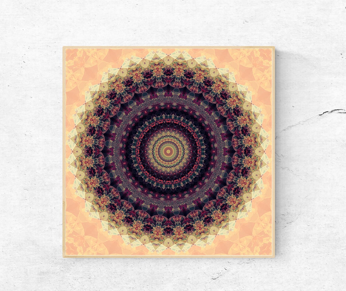 Mandala Art Mandala wall art Bohemian Decor Large wall art Etsy