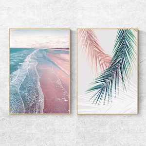 Coastal Prints Set Of 2 Digital Download Art, Nautical Decor, Printable Art Bathroom Decor, Beach Wall Art Large Poster