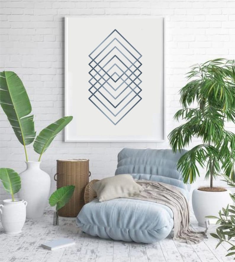 Navy Blue Wall Art Prints Printable Wall Art Modern Wall Etsy