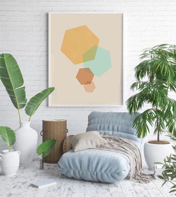 Mid Century Modern Wall Art Large Wall Art Printable | Etsy