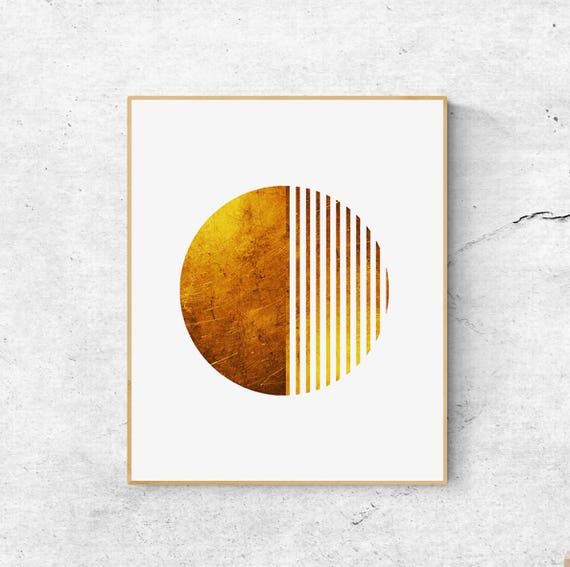 Gold Foil Print Geometric Print Foil Print Gold Foil Art Etsy