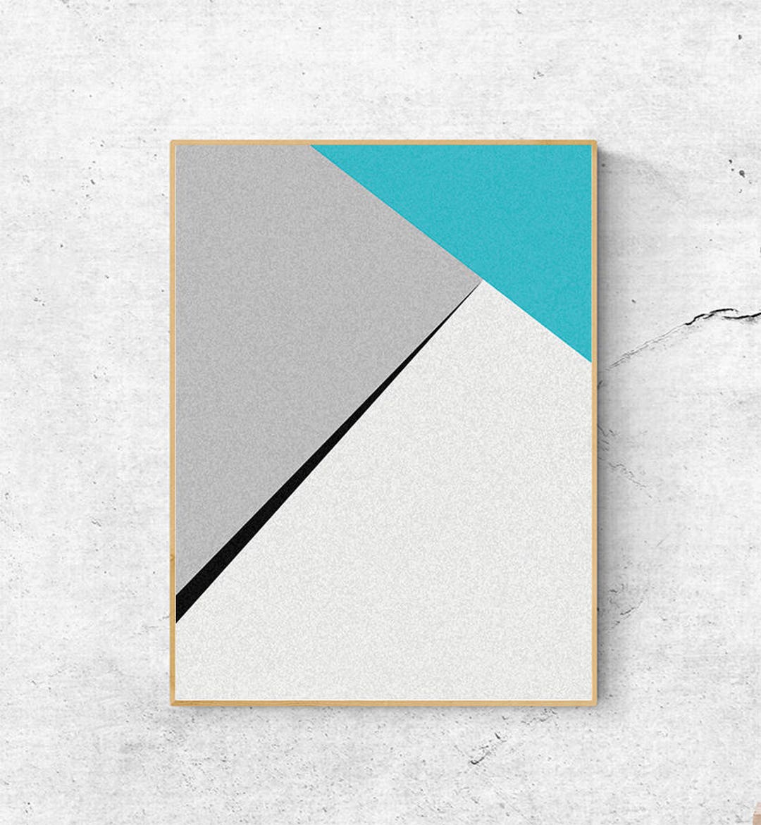 Geometric Wall Art Prints, Large Abstract Art Print, Minimalist Wall ...