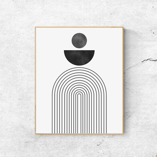 Mid Century Modern Wall Art Printable Modern Wall Art Large Etsy