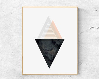 Abstract art prints, Geometric wall art print, Scandinavian print, Digital download art, Minimalist poster, Abstract wall art, Geometric art