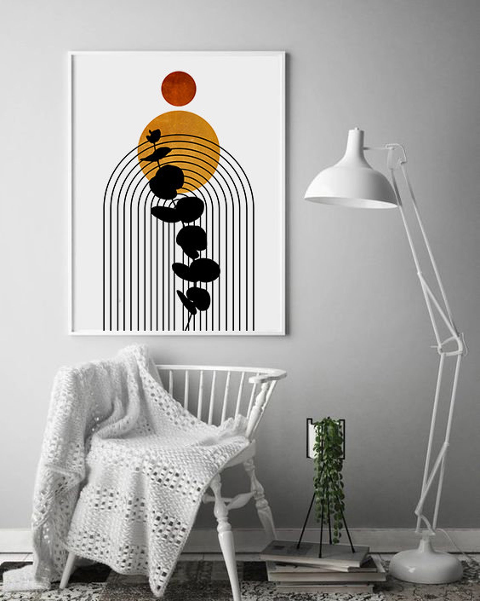 Boho Wall Decor Mid Century Modern Wall Art Printable - Etsy