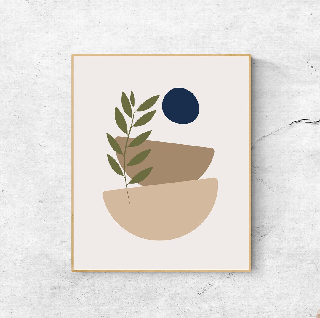 Mid Century Modern Wall Art Large, Printable Wall Art, Abstract Art