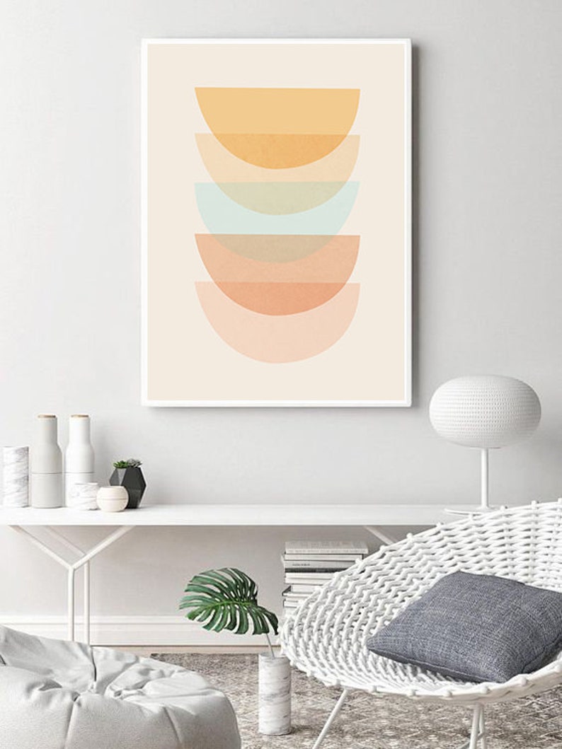 Modern Minimalist Wall Art Midcentury Modern Print Etsy