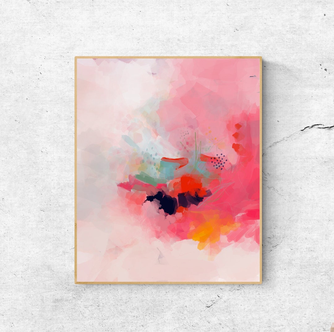 Colorful Wall Art Printable, Abstract Contemporary Bright Wall Art Prints, Modern Abstract