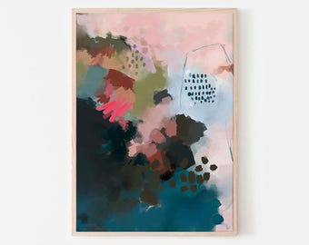 Colorful Abstract Art Print: Funky Eclectic Home Decor (Digital Download)