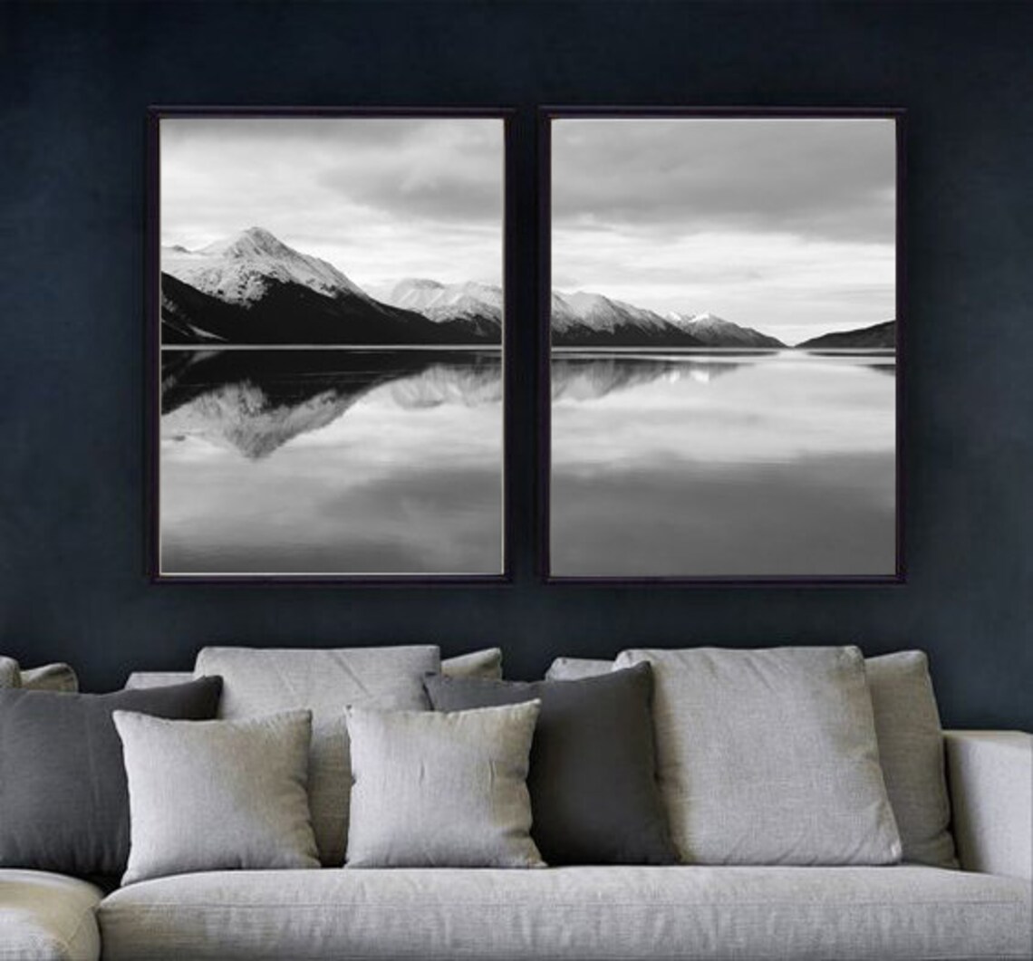 Set of 2 Prints Black And White Set Of 2 digital prints | Etsy