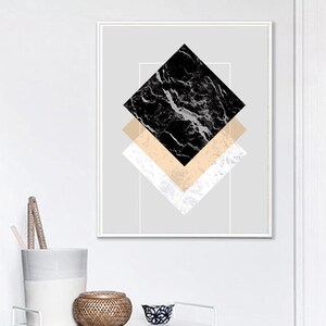 Geometric Wall Art Printable, Modern Abstract Wall Art, Digital ...