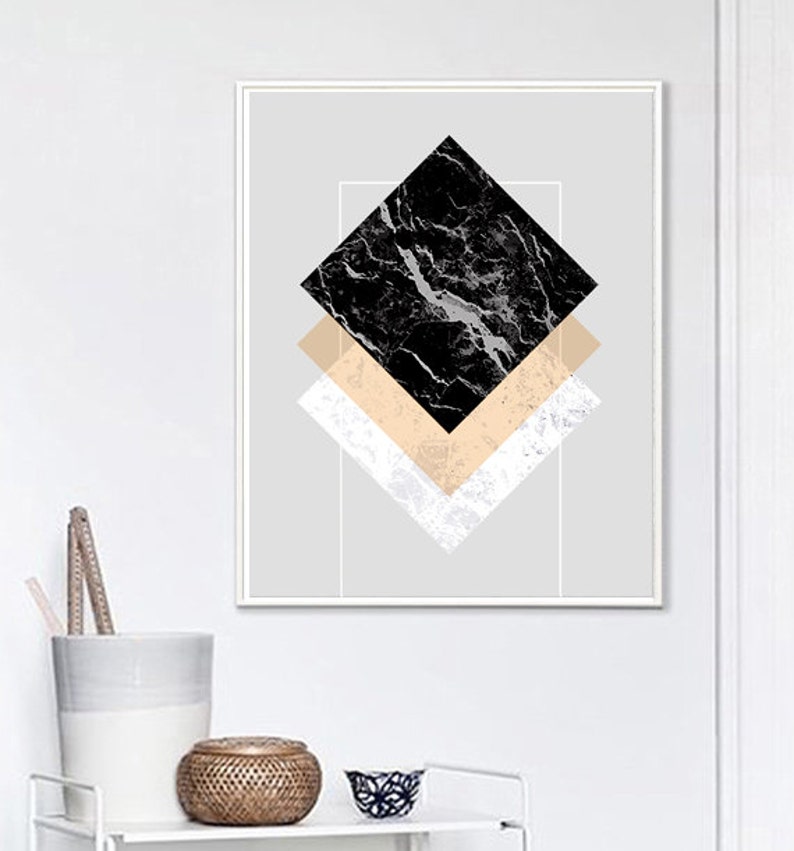 Geometric Wall Art Printable Modern Abstract Wall Art Etsy