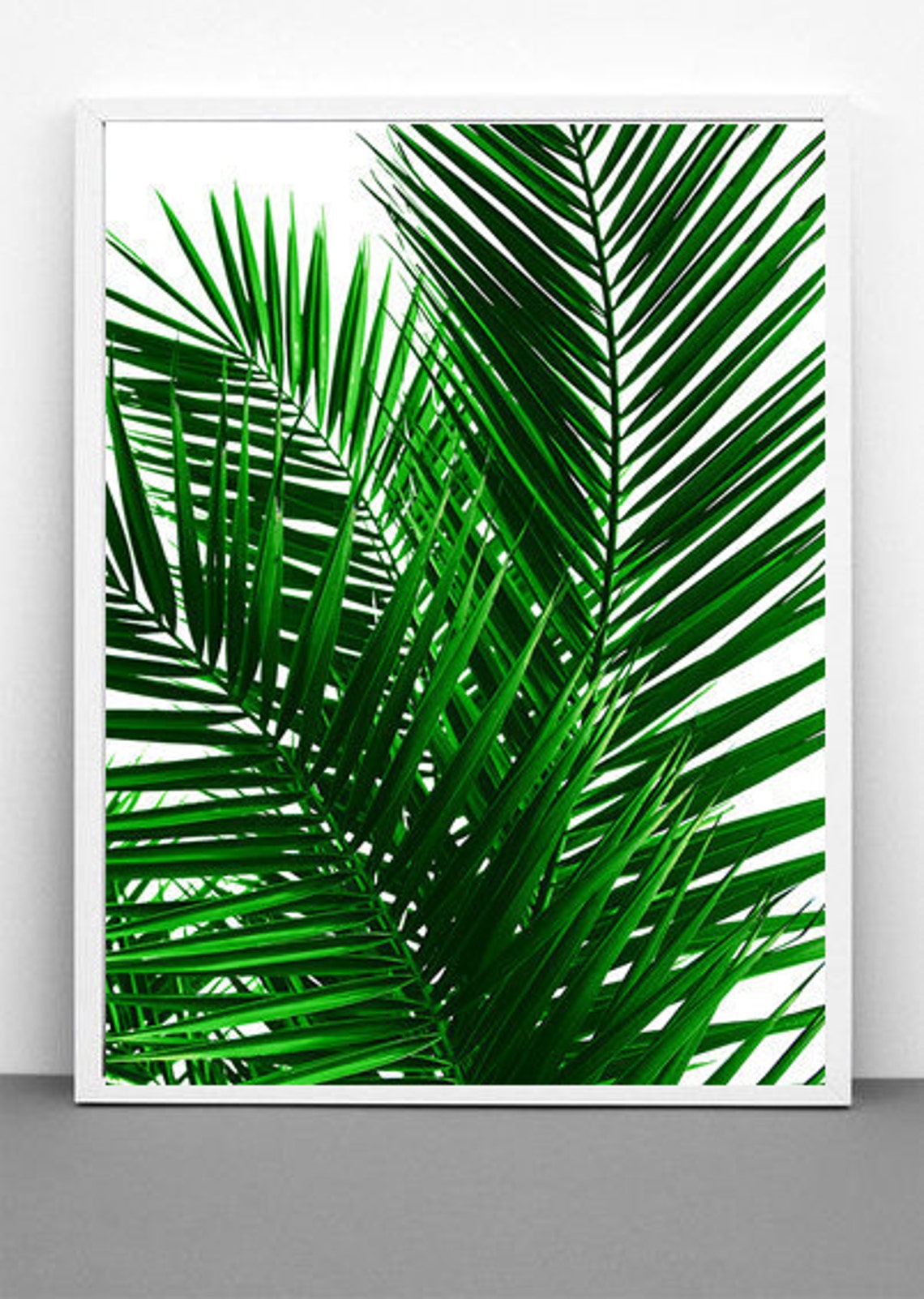 Leaf Print Wall Art Printable Palm Leaf Print Botanical - Etsy