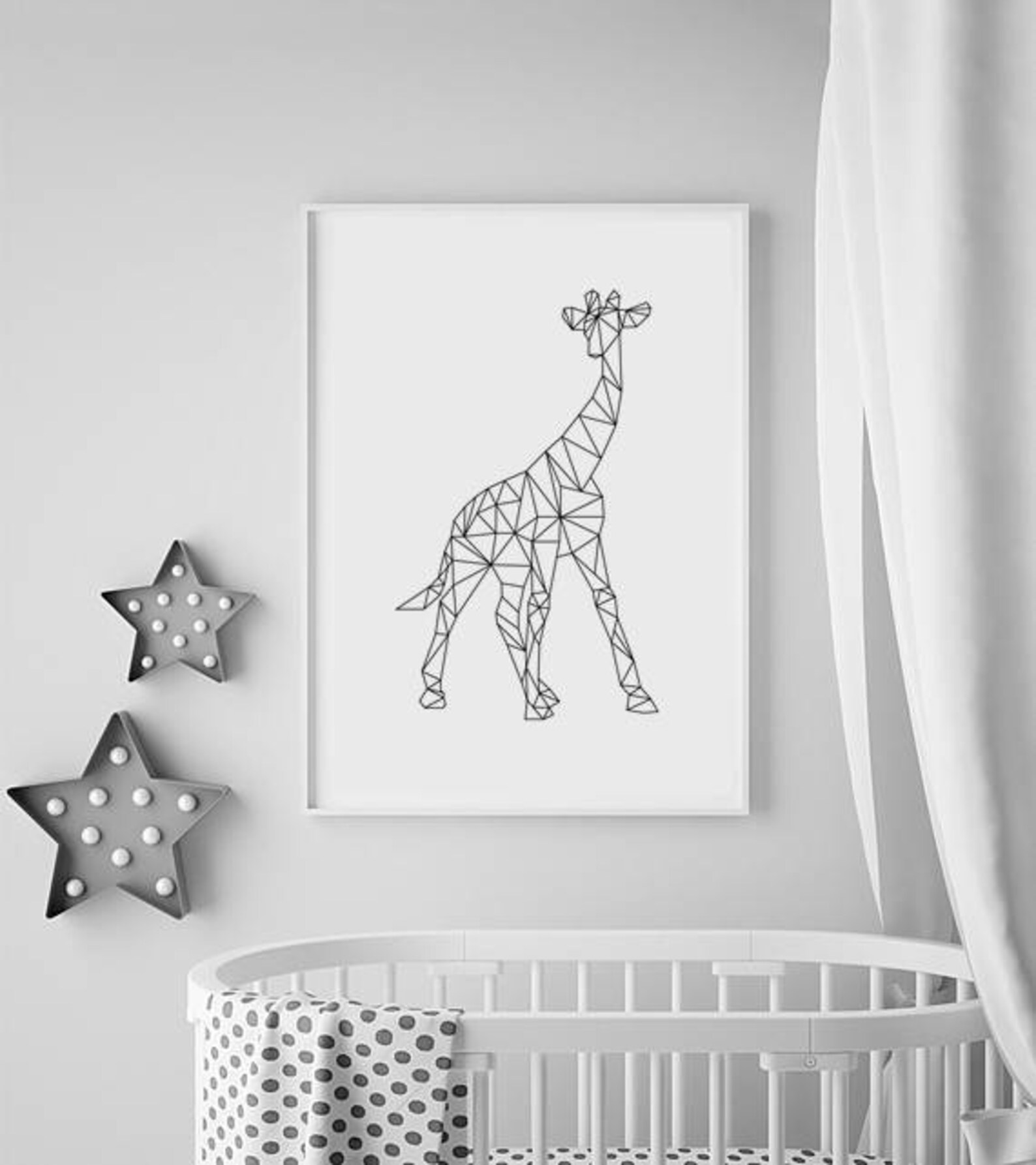 Nursery Giraffe Print Geometric Giraffe Print Nursery Decor Etsy