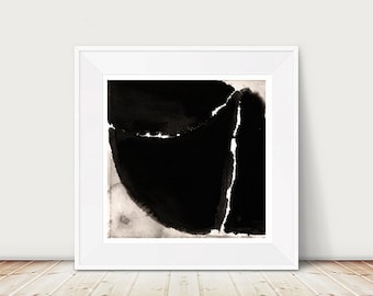 Abstract black and white wall art print, printable abstract art, digital download wall art, black and white painting, modern wall art