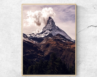 Matterhorn Mountain Photography Print: Large Wall Art (Digital Download)