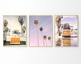 Conjunto de 3 impresiones Descarga digital, Arte de pared imprimible, Impresiones de arte de pared grande Conjunto de 3, Impresiones de playa, Fotografía de naturaleza, Playa de California