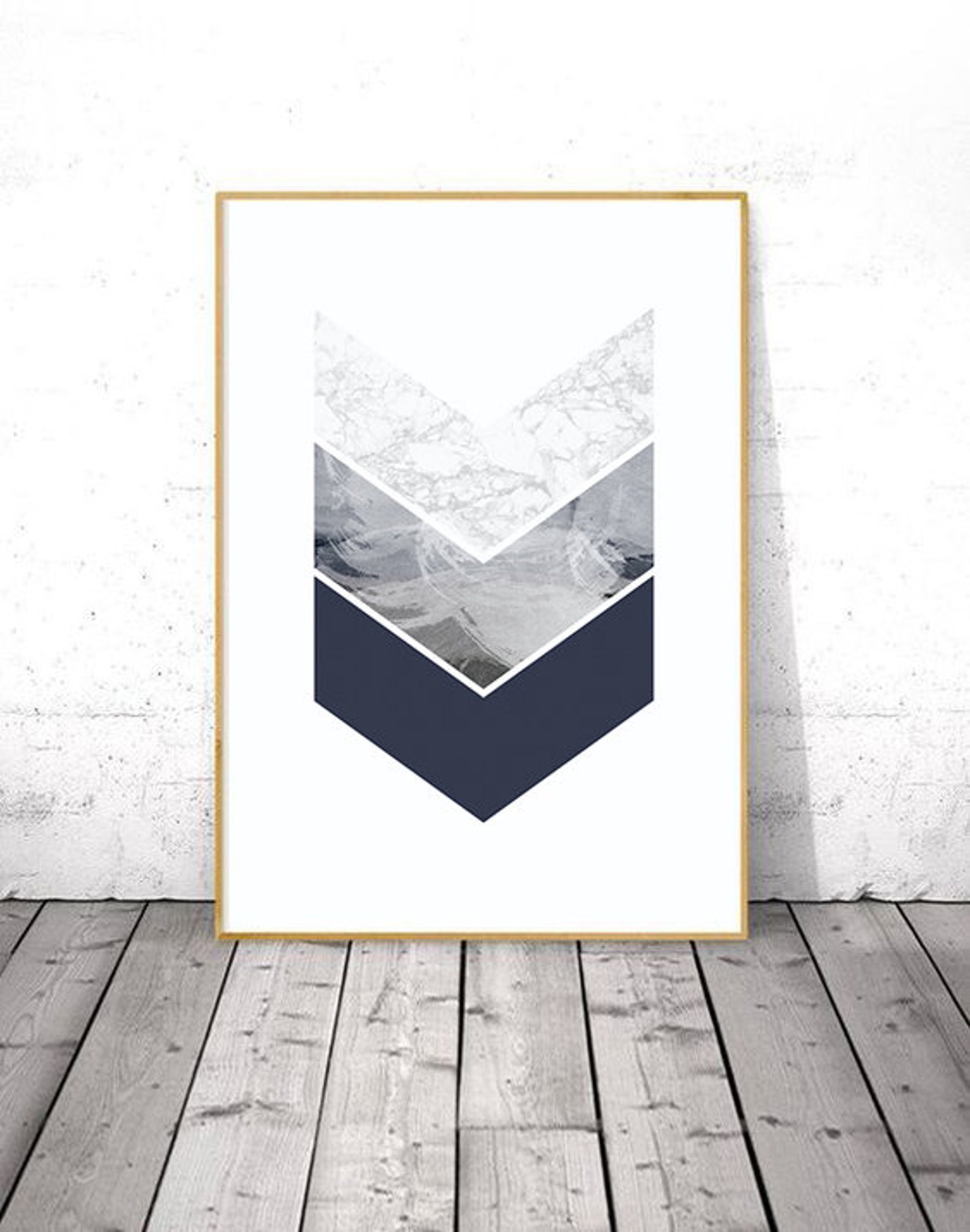Blue And Grey Wall Art Prints Downloadable Art Prints Navy | Etsy