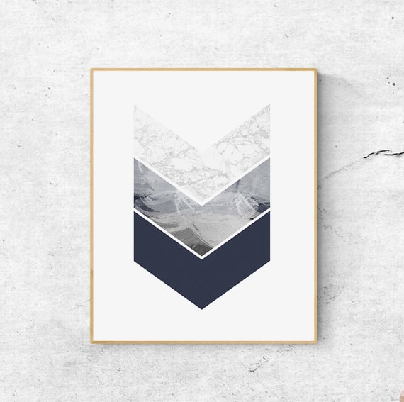 Blue And Grey Wall Art Prints Downloadable Art Prints Navy Etsy
