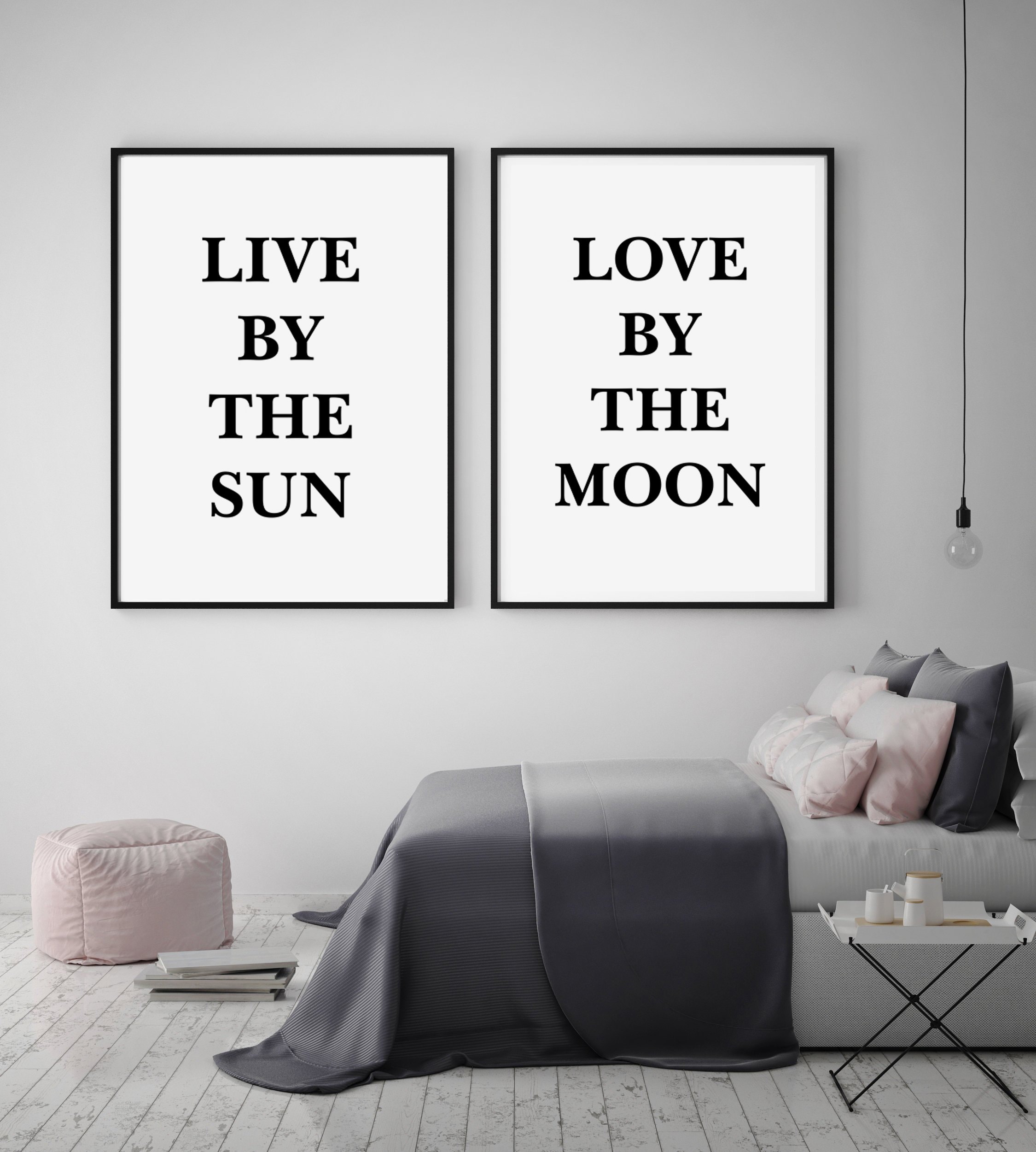 Love Print Love Quotes Wall Art Prints Set Of 2 Prints Black | Etsy