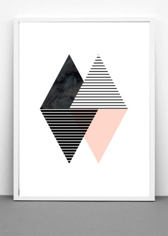 Geometric Wall Art Print: Abstract Scandinavian Decor (digital