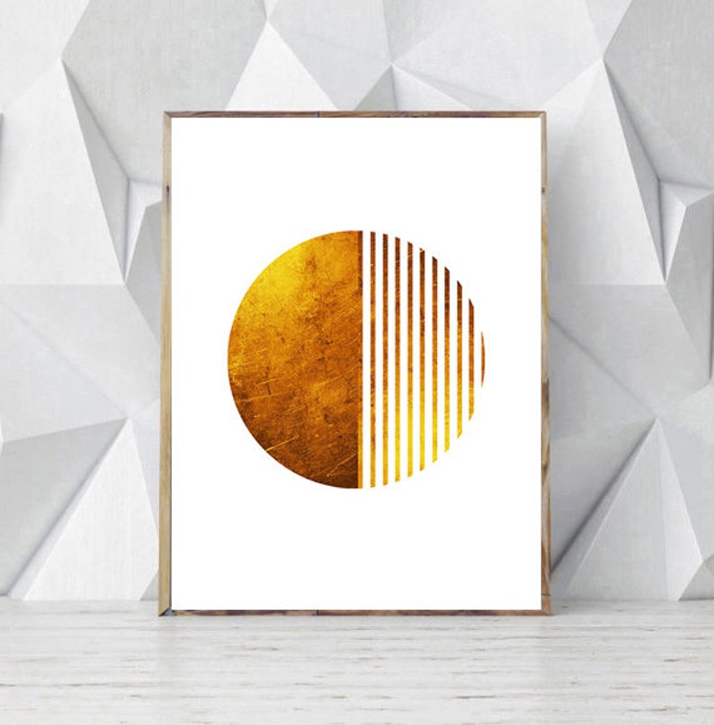 Gold Foil Print Geometric Print Foil Print Gold Foil Art Etsy