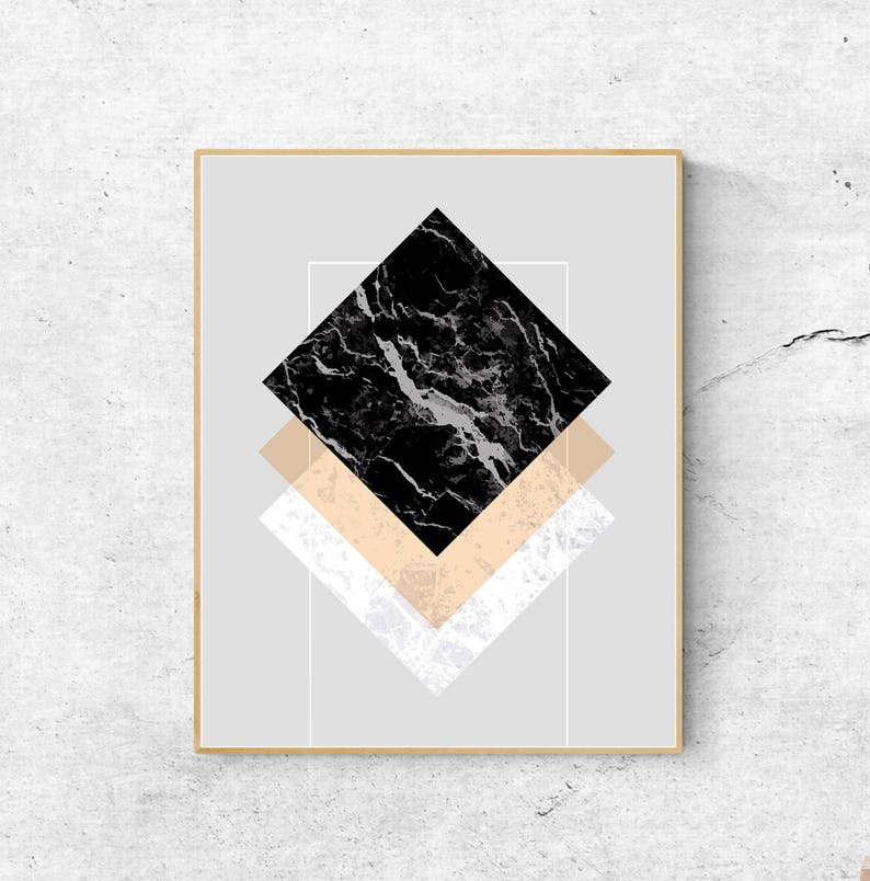 Geometric Wall Art Printable Modern Abstract Wall Art Etsy