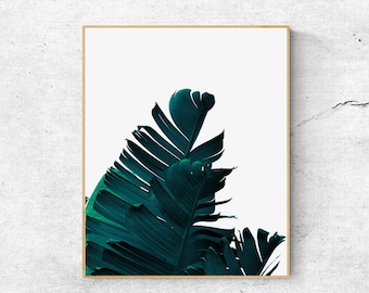 Tropical Banana Leaf Print: Large Botanical Wall Art (Digital Download)