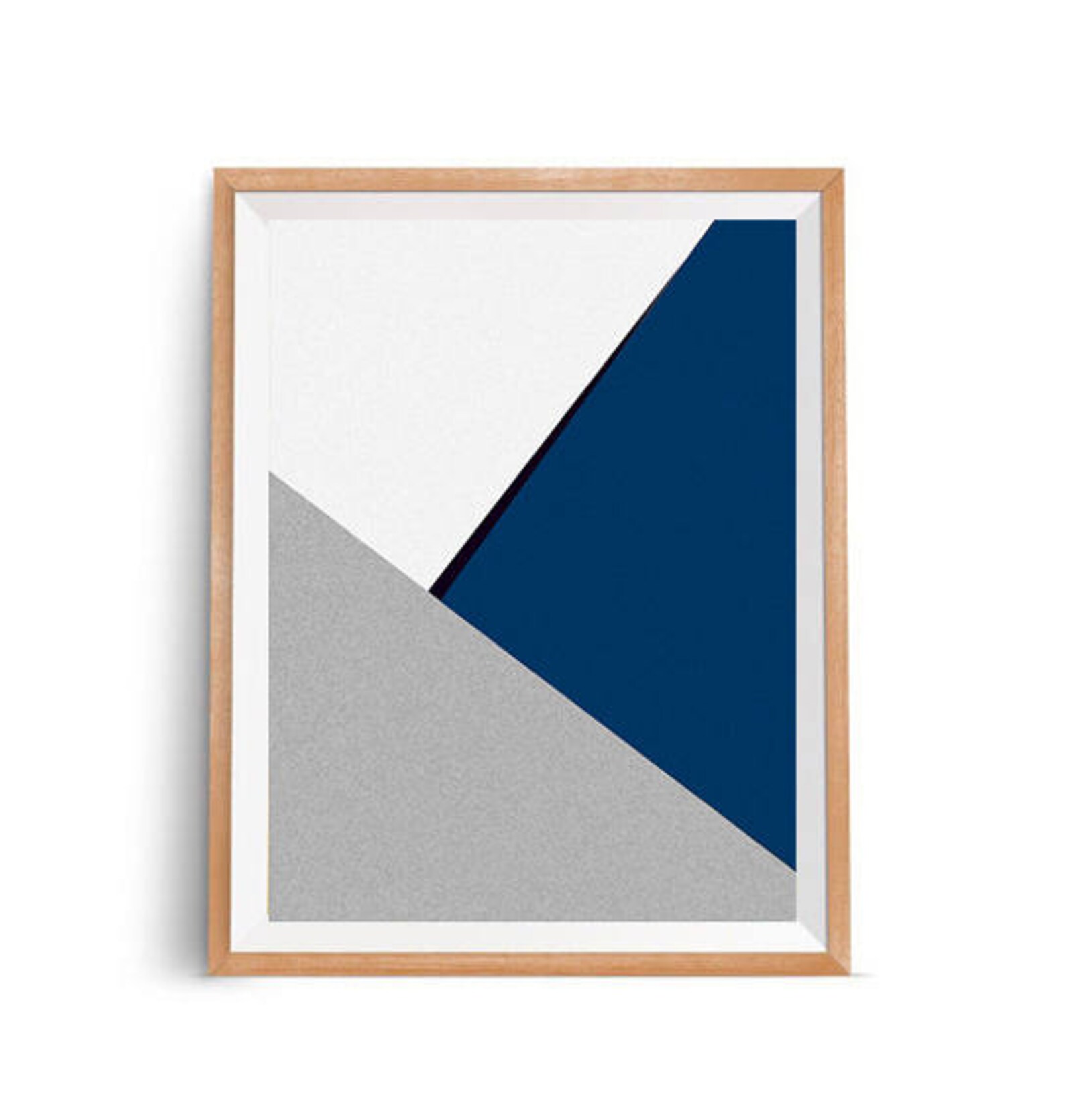 Navy blue wall art geometric print Large wall art prints Etsy