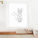 Fox Print Black and White Fox Gift Nursery Animal Print - Etsy