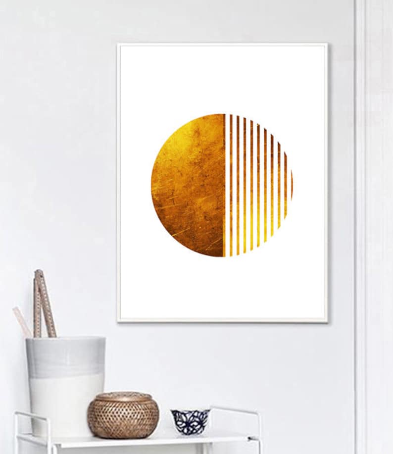 Gold Foil Print Geometric Print Foil Print Gold Foil Art Etsy