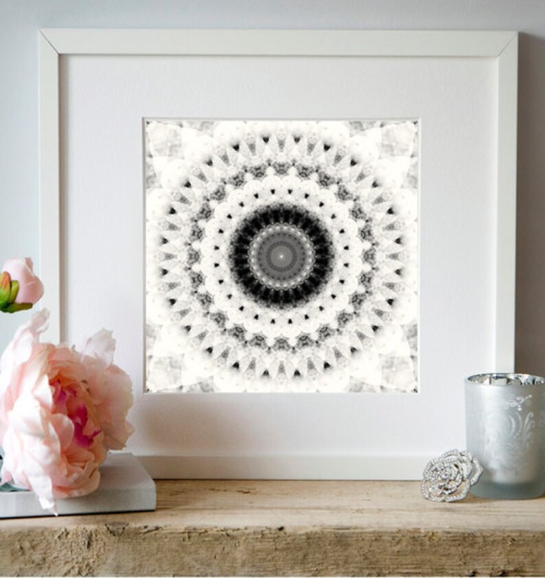 Mandala Wall Art Mandala Wall Hanging Black and White Etsy