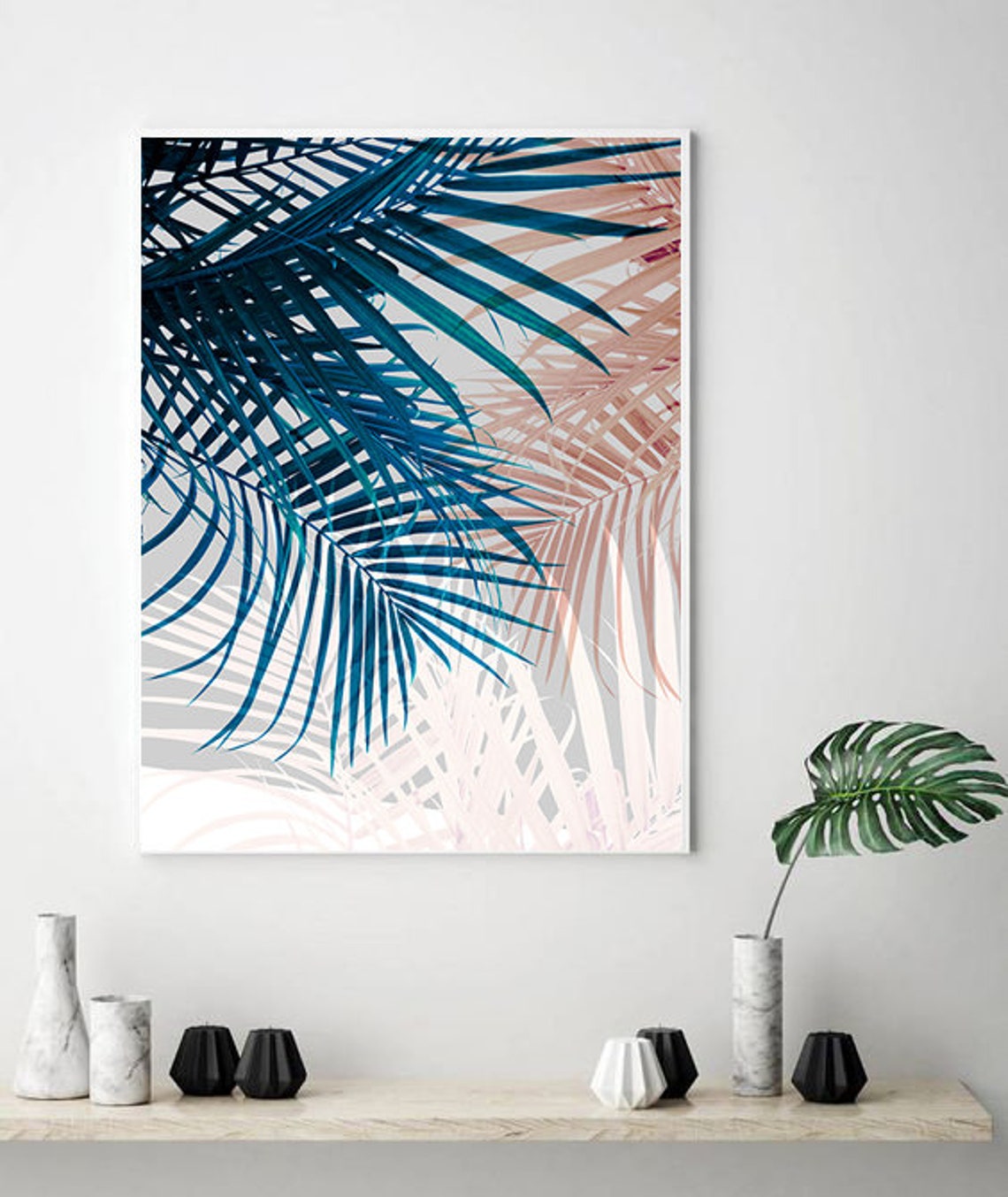 Above Bed Art Printable Wall Art Tropical Art Bedroom | Etsy