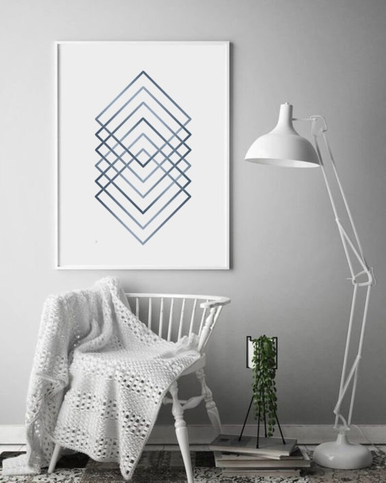 Navy Blue Wall Art Prints Printable Wall Art Modern Wall Etsy