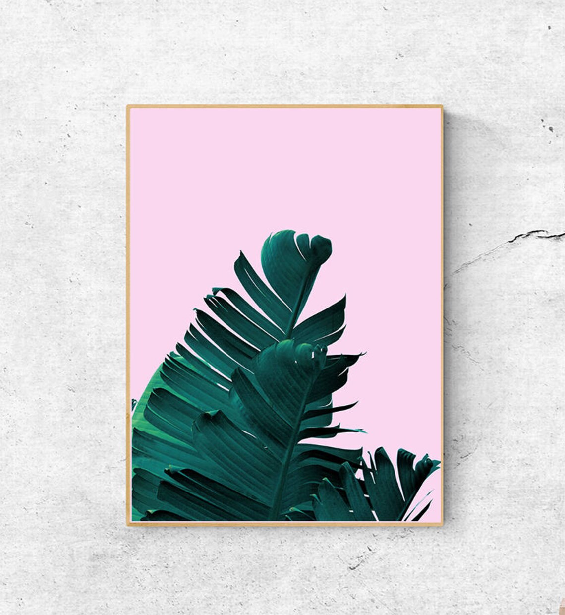 Banana leaf print Wall art prints Scandinavian print Palm Etsy