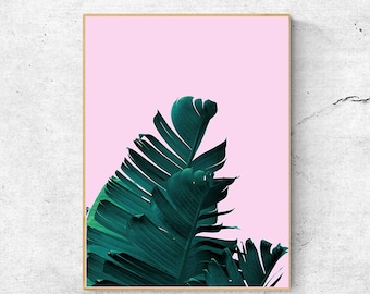 Banana Leaf Tropical Print: Scandinavian Wall Art (Digital Download)