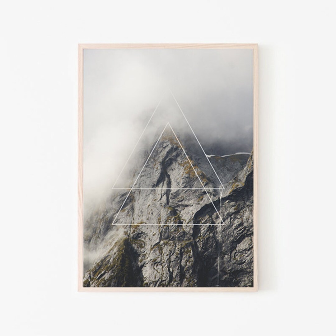 Smoky Mountain Wall Art Printable, Nature Mountains Photography Digital