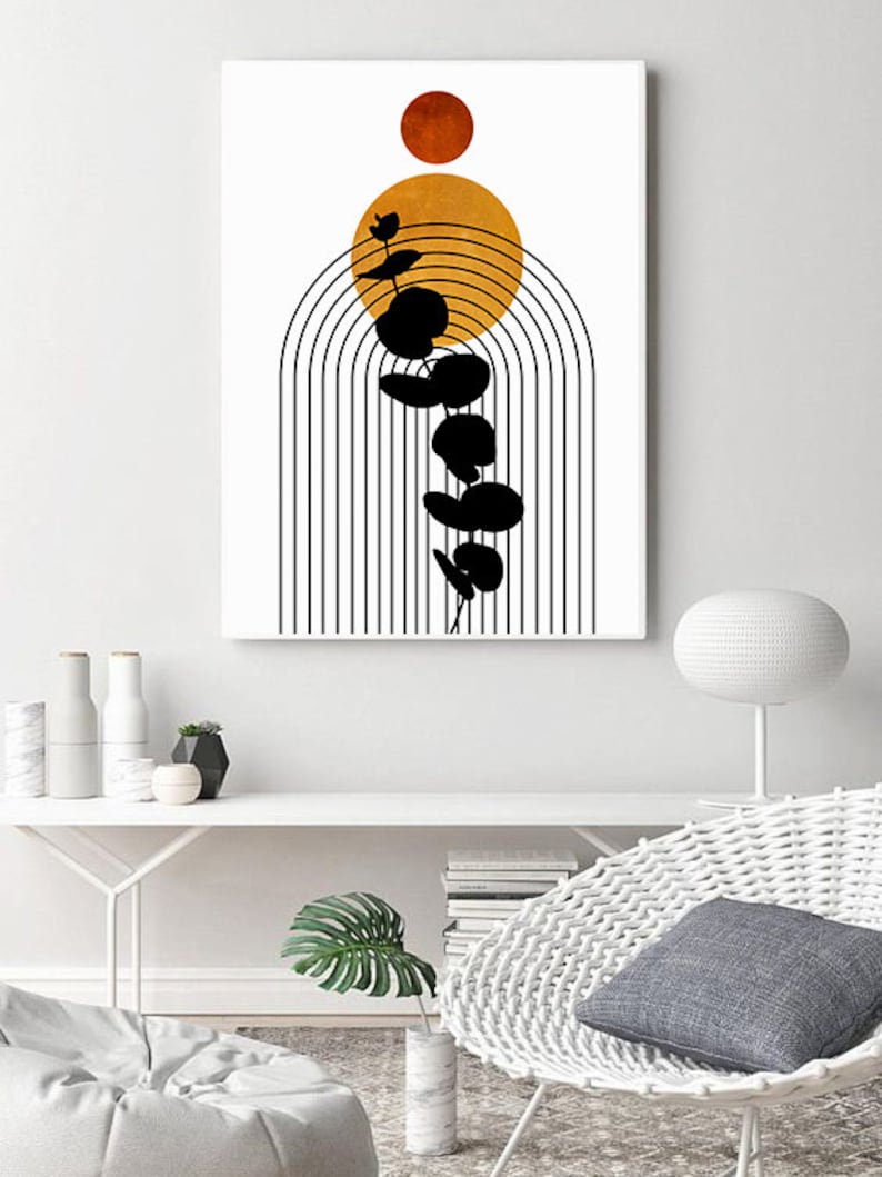 Boho Wall Decor Mid Century Modern Wall Art Printable - Etsy