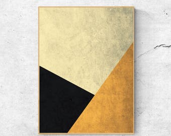 Minimalist Geometric Art Print: Abstract Triangle Poster (Digital Download)