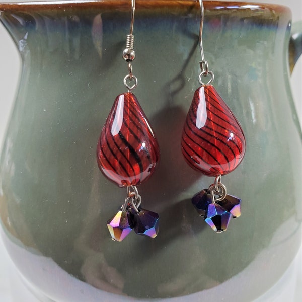 Glass Globe Earrings Etsy